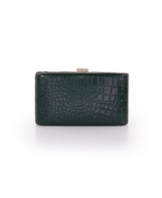 Woman's Lula Croc Embossed Leather Minaudiere