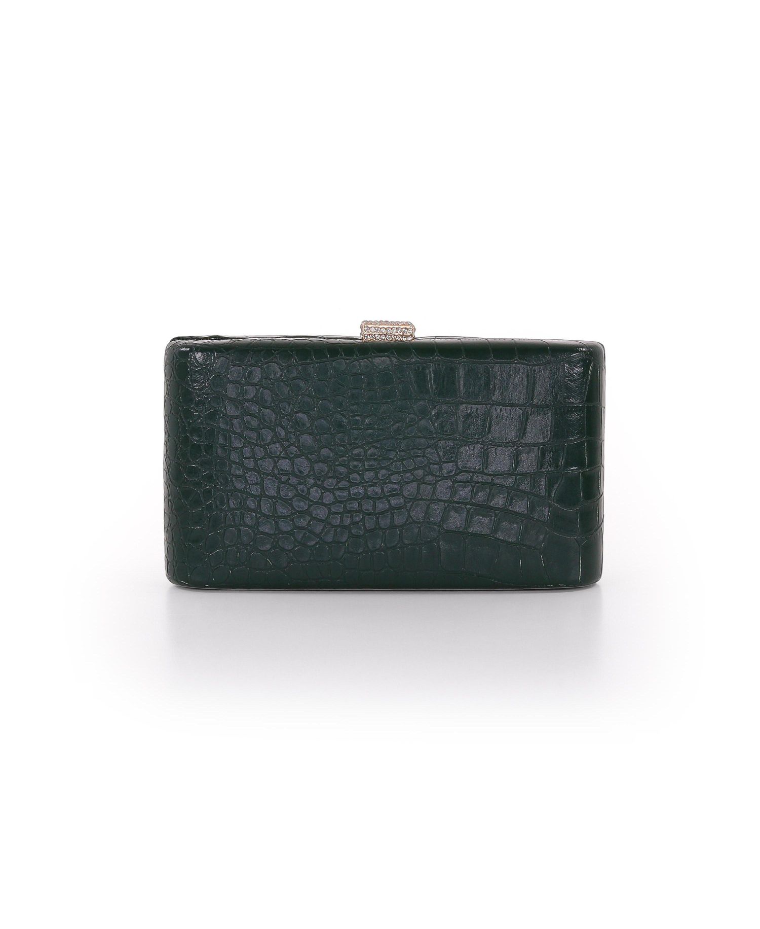Woman's Lula Croc Embossed Leather Minaudiere