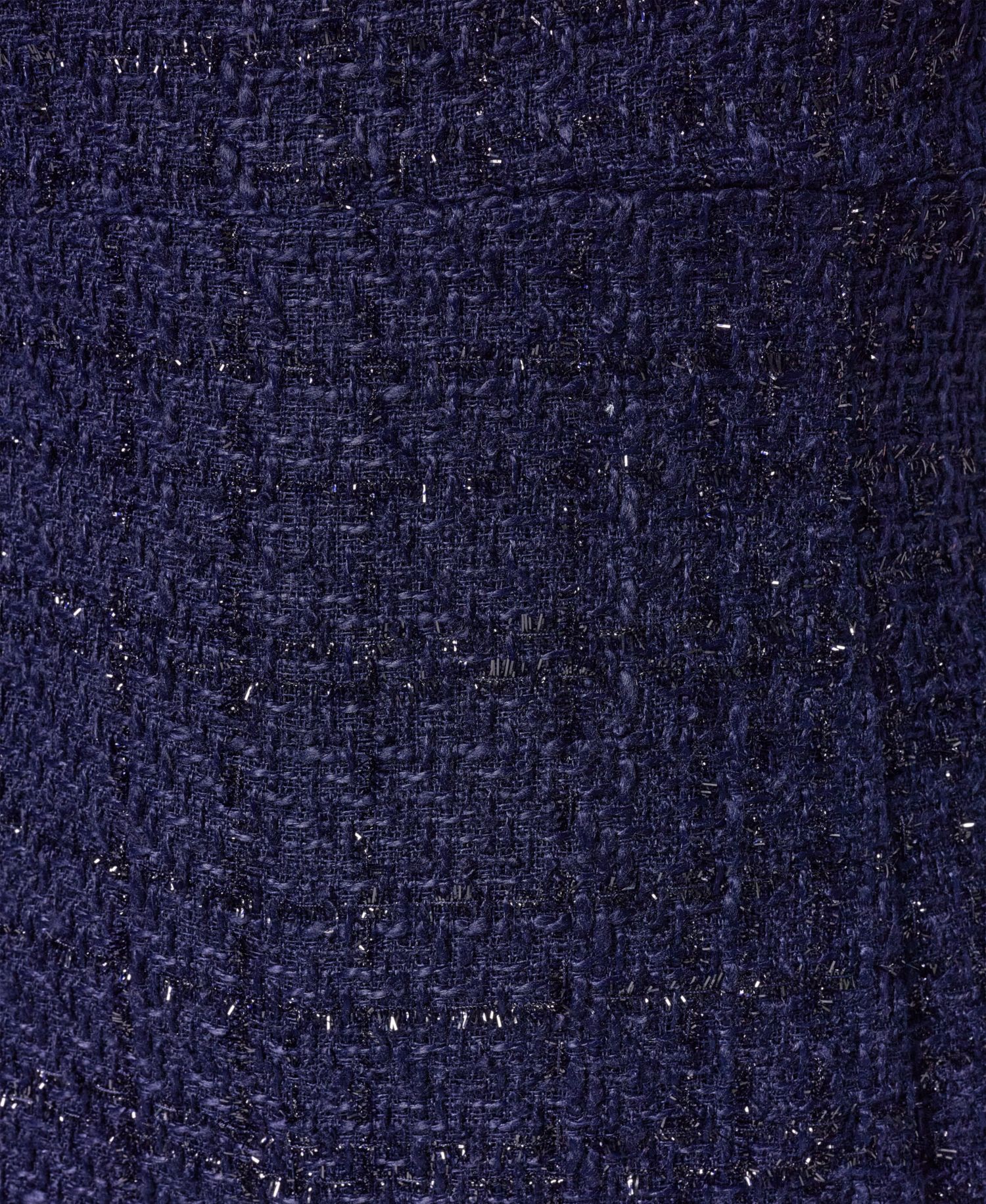 Women's Tweed Asymmetric Neck Midi Dress
