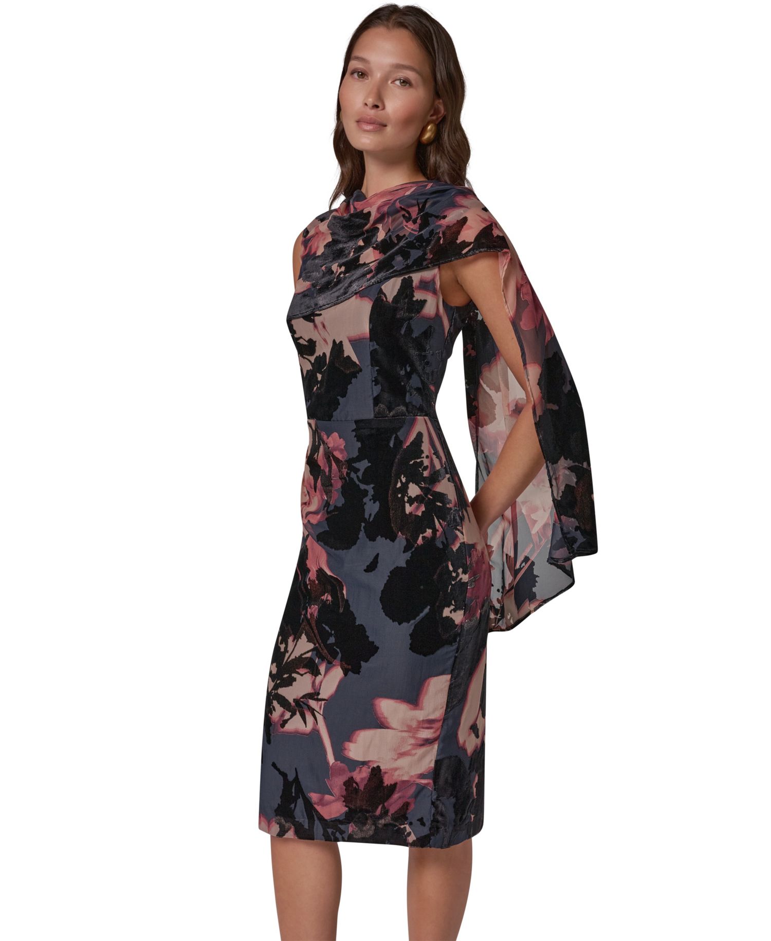 Women's Floral Sheath Sleeveless Dress