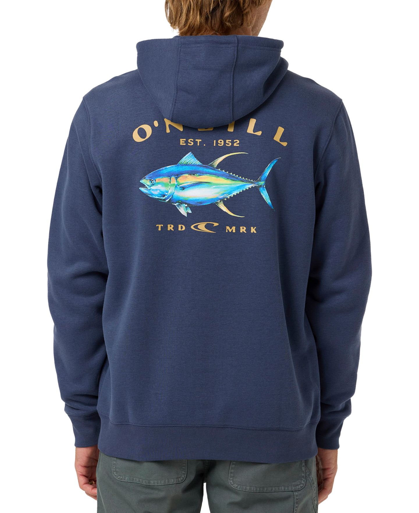 Мужское худи O'Neill Big Tuna Pullover Graphic, цвет: Тёмно-синий — фото 1