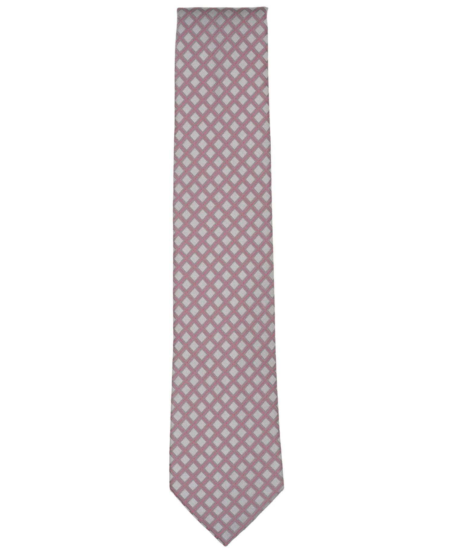 Men's Binguey Grid Pattern Slim Tie