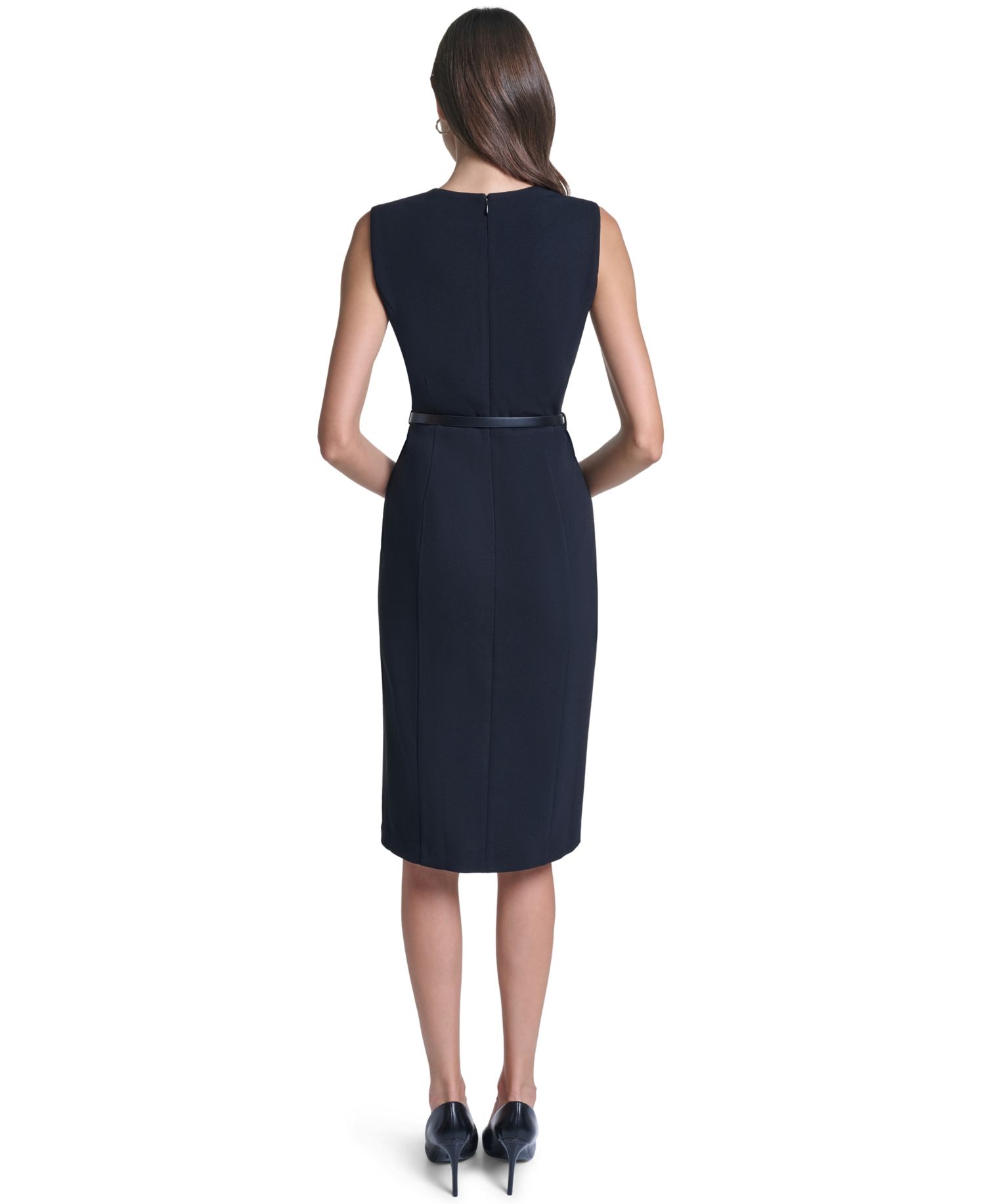 Women's V-Neck Sleeveless Sheath Dress