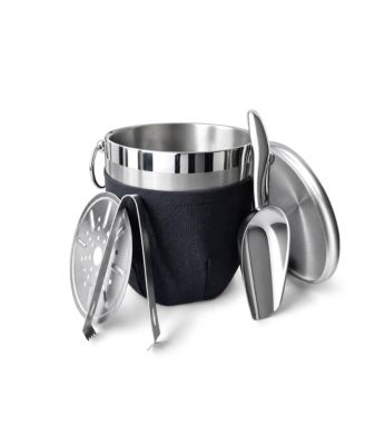 Insulated Stainless Steel Ice Bucket with Ice Tongs and Lid