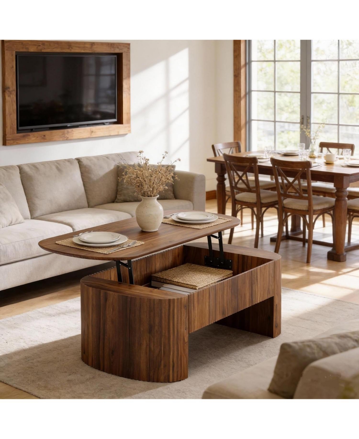 Tribesigns 47" Lift-Top Coffee Table with Hidden Storage