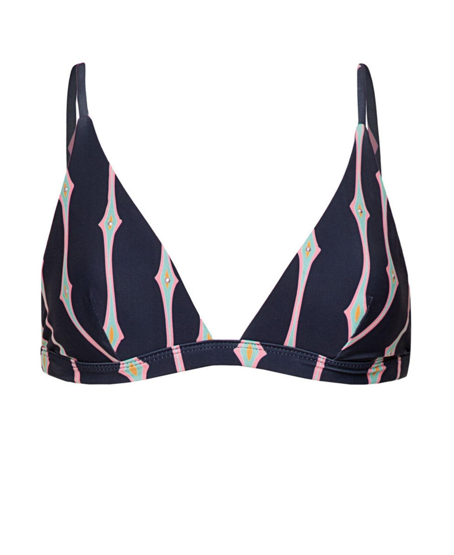 Women's Radiant Diamond Ivy Reversible Adjustable-Strap Triangle Bikini Top