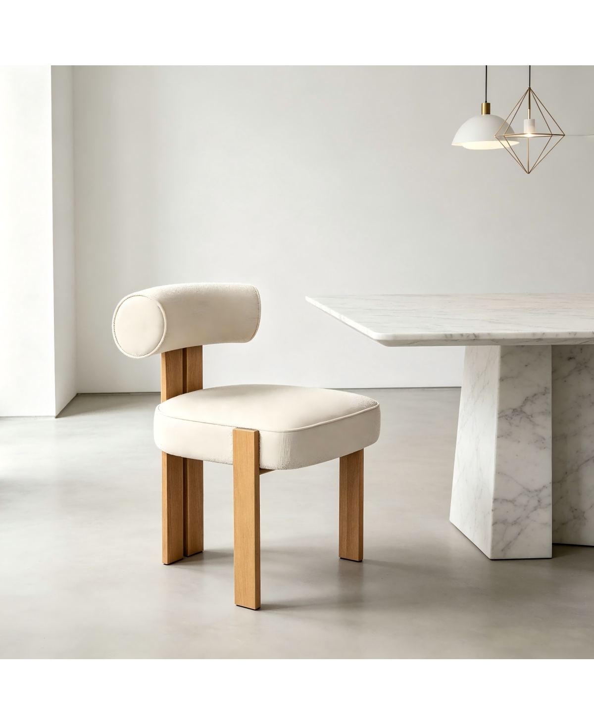 Streamdale Furniture Modern Upholstered Fabric Dining Chair, No Assembly Required