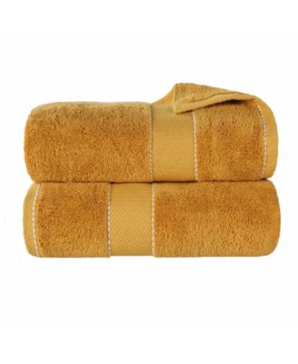 Niles Egypt Produced Giza Dobby Ultra-Plush Thick Soft Absorbent 2-Piece Bath Sheet Set