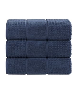 Napa Zero Twist Waffle Honeycomb Plush Soft Absorbent 3-Piece Bath Towel Set