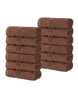 Napa Zero Twist Waffle Honeycomb Plush Soft Absorbent 12-Piece Washcloth Set
