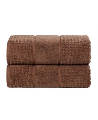 Napa Zero Twist Waffle Honeycomb Plush Soft Absorbent 2-Piece Bath Sheet Set