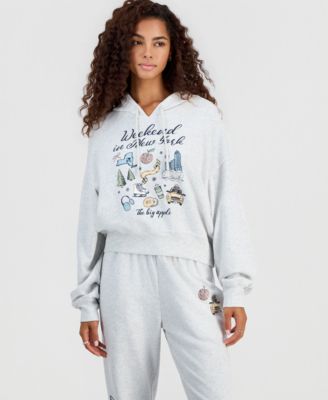 Juniors' NYC FLC Graphic Long-Sleeve Hoodie