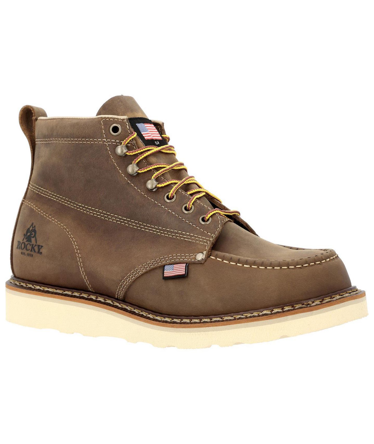 Мужские ботинки ROCKY Heritage 32 Work Leather Boot, цвет: Коричневый — фото 1