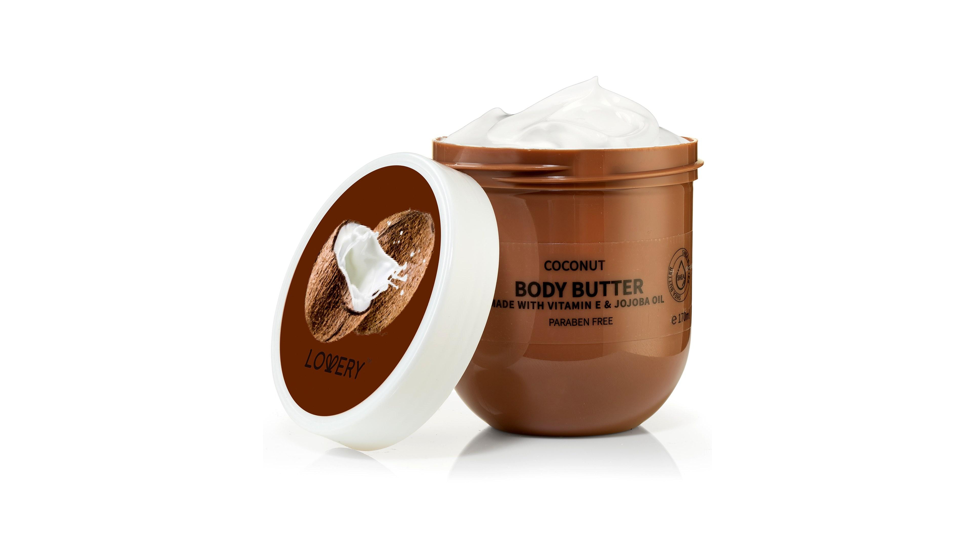 Lovery Coconut Scented Whipped Body Butter, Bath and Body Care Cream