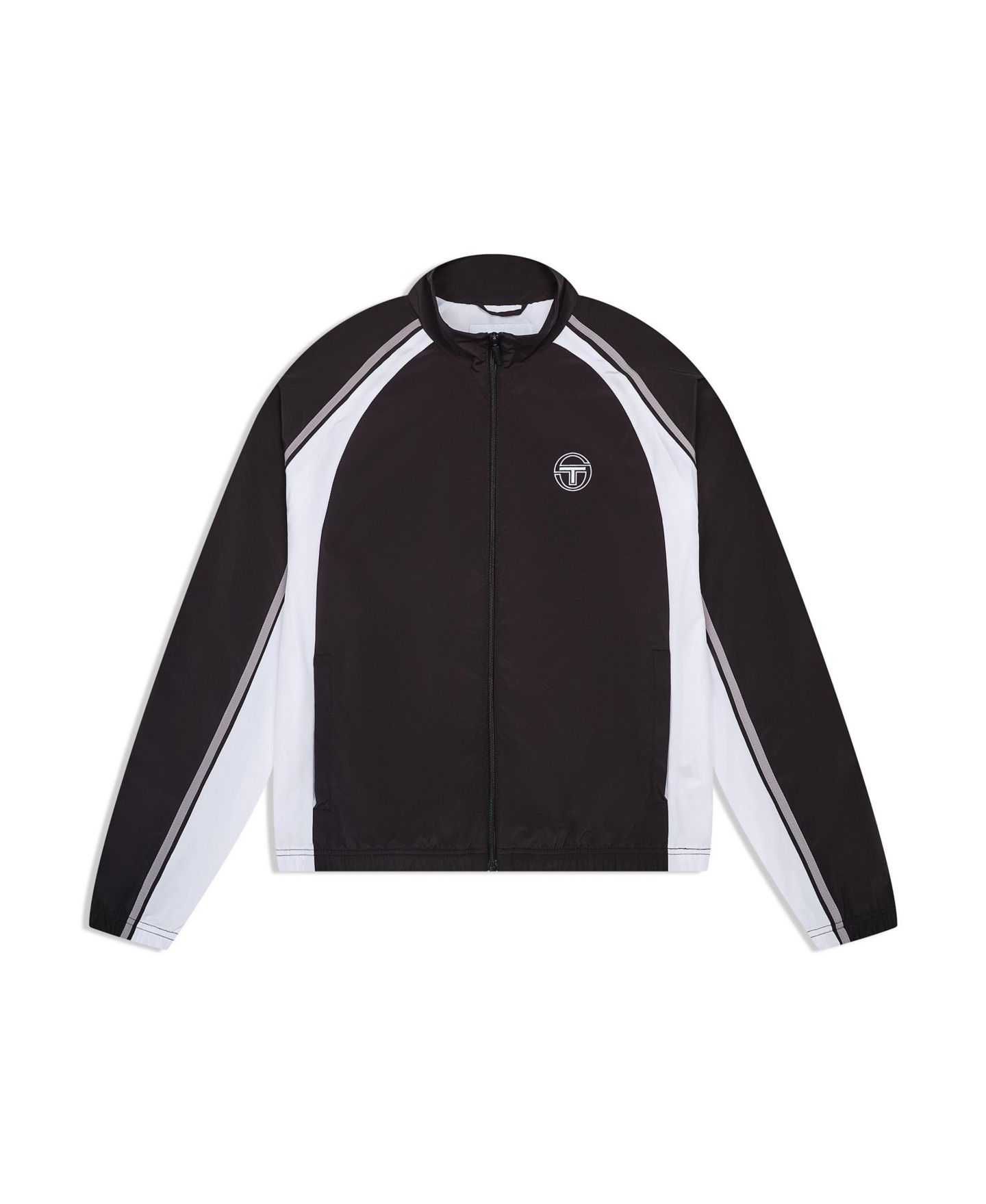 Мужская куртка Sergio Tacchini Fico Contrast-Color Panels Raglan-Sleeve Track, цвет: Чёрный — фото 5