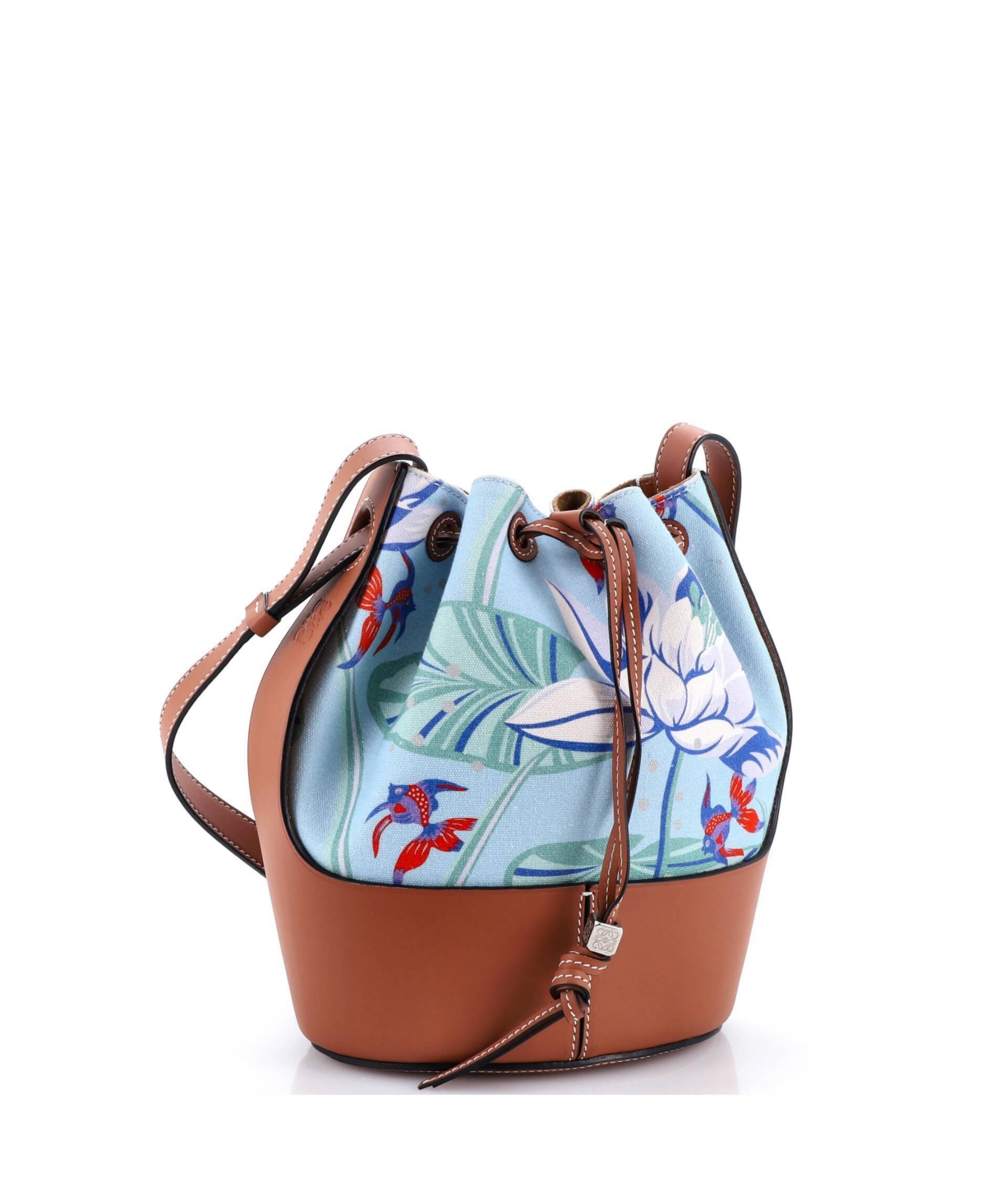 Pre-Owned Loewe Mini Paula's Ibiza Balloon Bucket Bag Printed Canvas and Leather