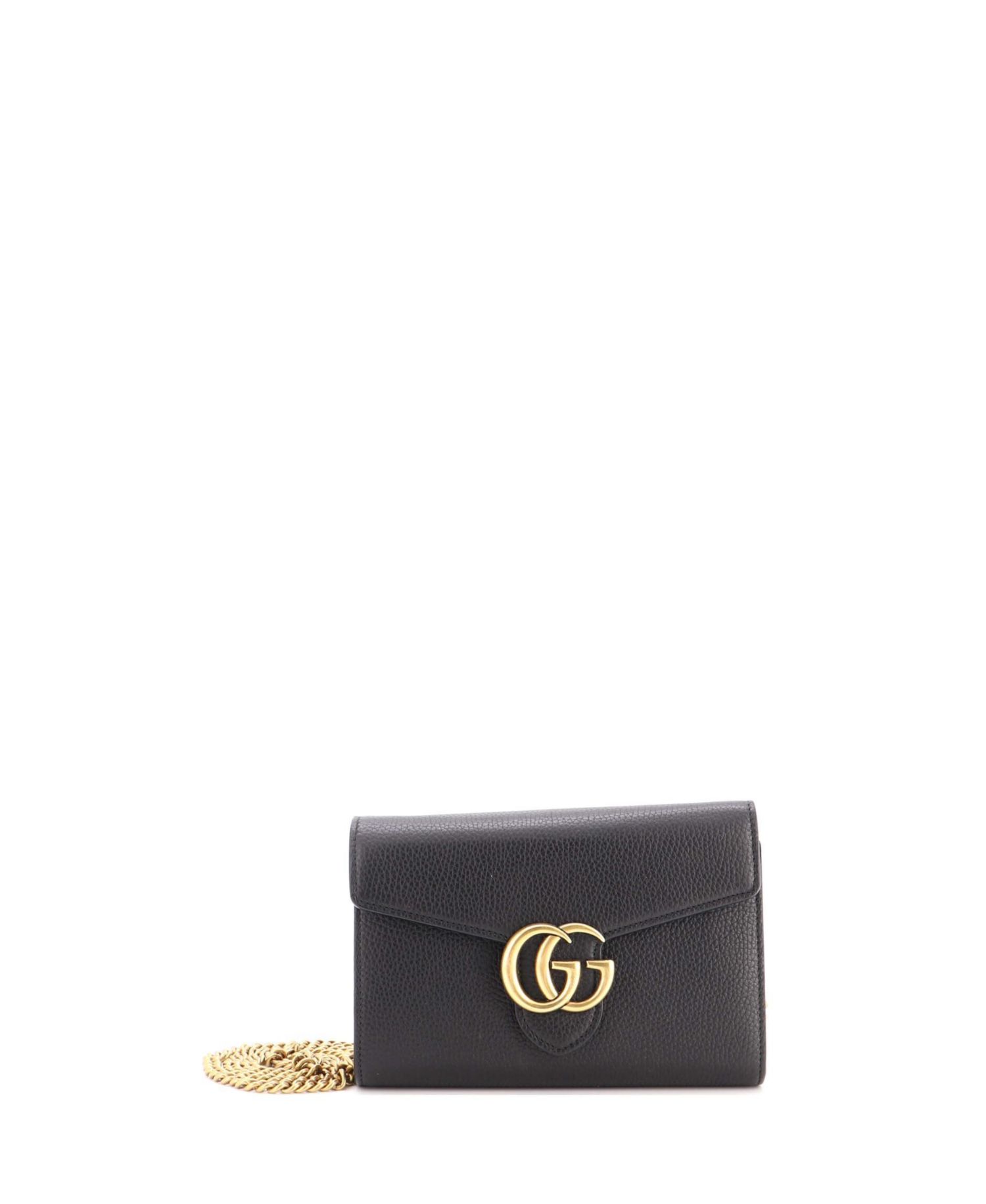 Mini GG Marmont Chain Wallet Leather