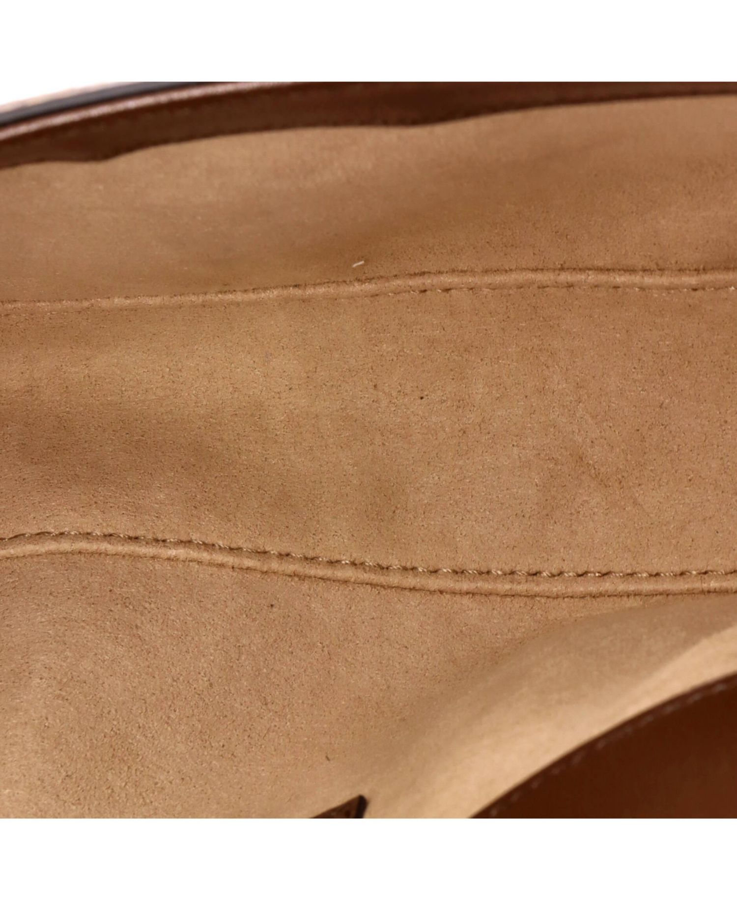 East West Horsebit 1955 Shoulder Bag GG Coated Canvas with Leather