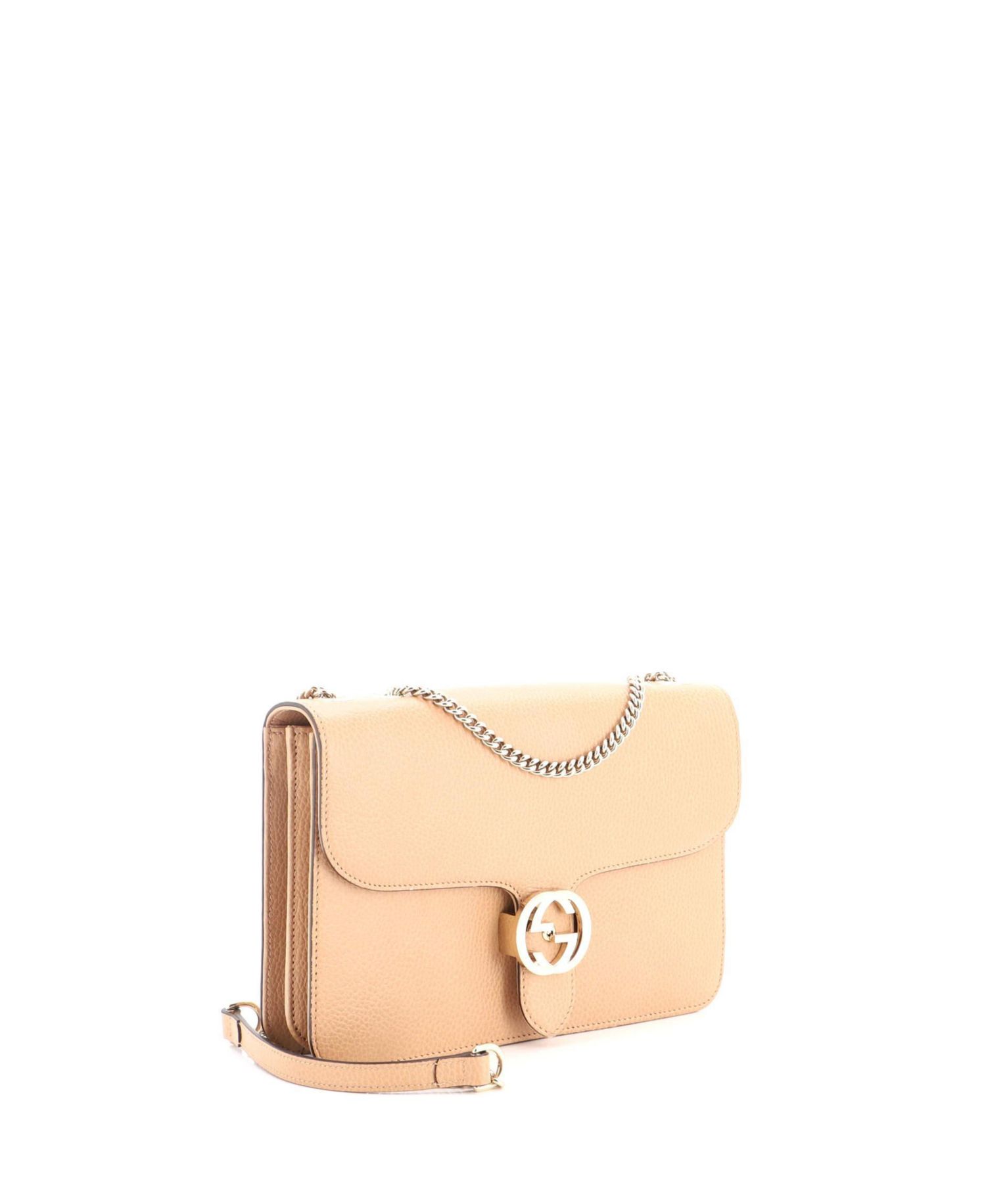 Medium Interlocking Shoulder Bag Leather