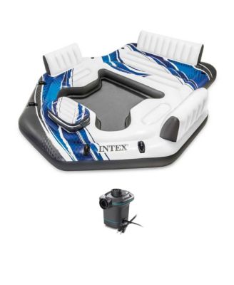 Adult 5 Seat Pool Float w/ Quick Fill AC Electric Air Pump