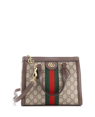 Small Ophidia Top Handle Tote GG Coated Canvas