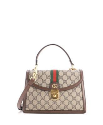 Small Ophidia Flap Top Handle Bag GG Coated Canvas