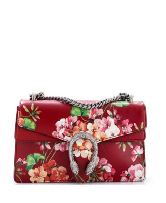 Small Dionysus Bag Blooms Print Leather