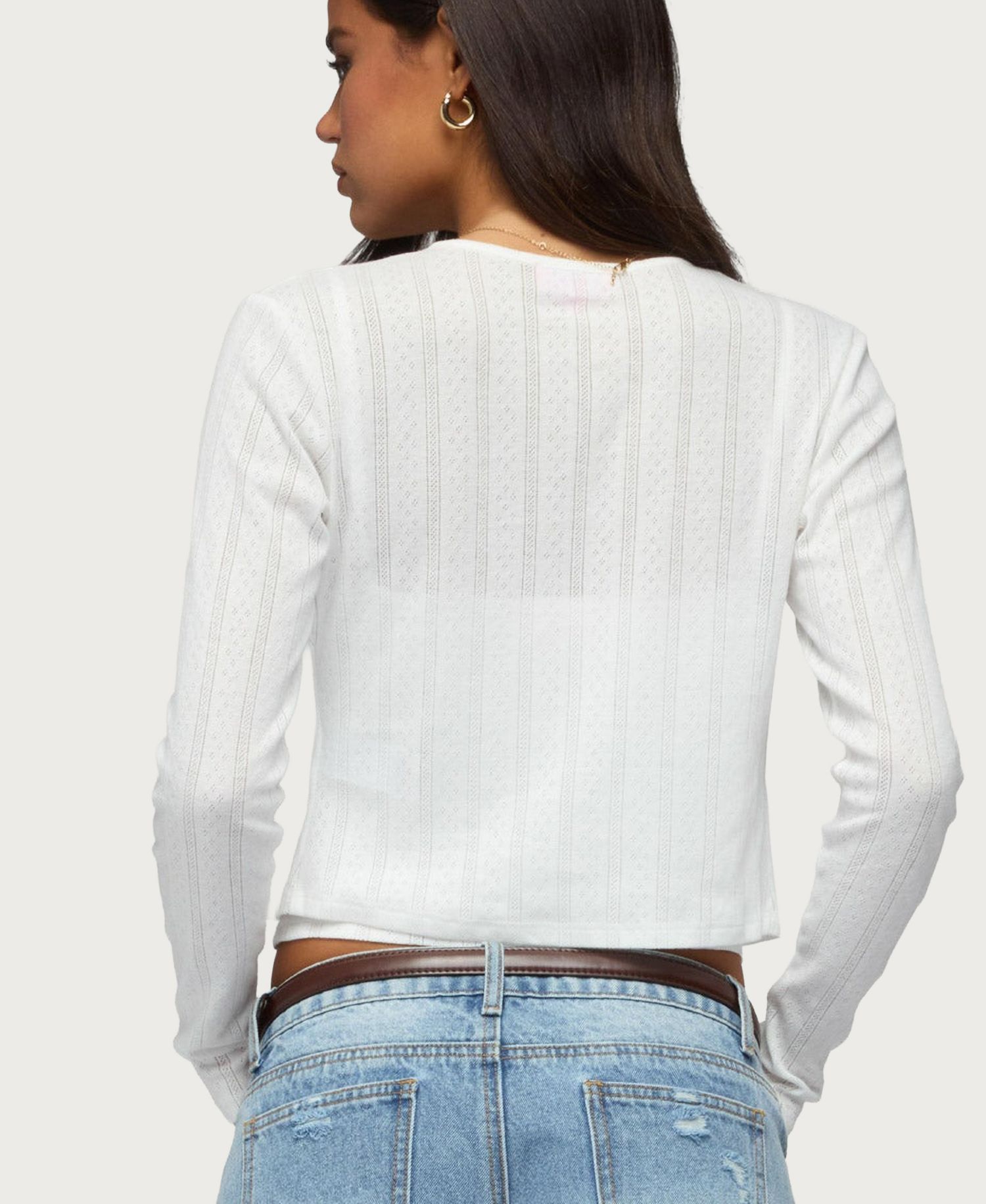Women's Adie Pointelle Cropped Cardigan