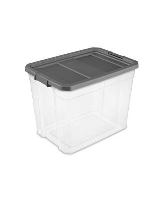 108 Qt Clear Stacker Storage Container Tote w/ Latching Lid, 16 Pack