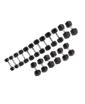 Hex Dumbbells Strength Training Workout Equipment Set, 450 lbs
