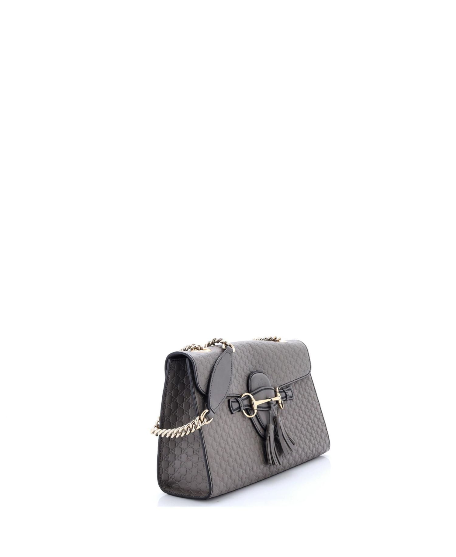 Medium Emily Chain Flap Bag Microguccissima Leather