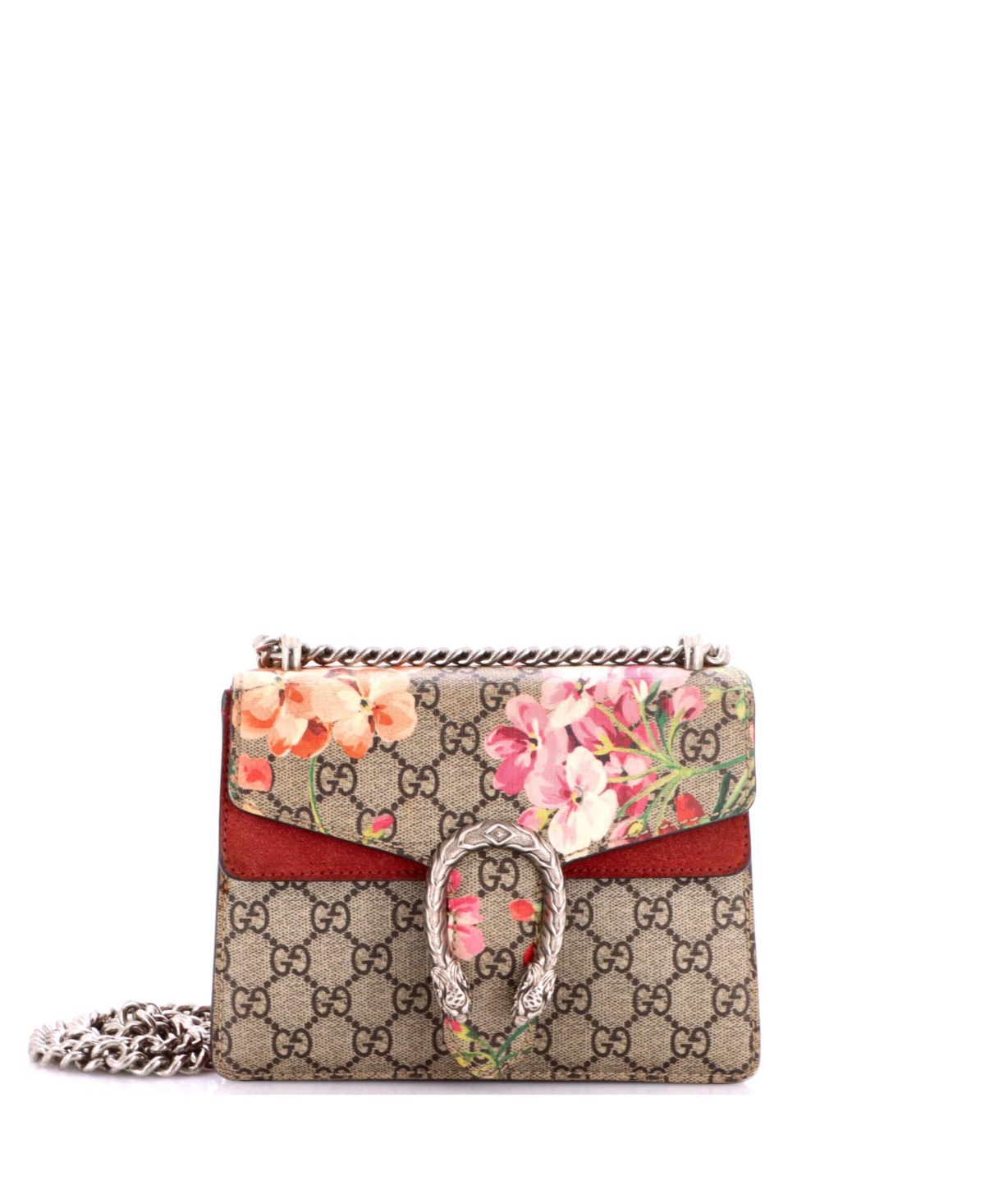 Pre-Owned Gucci Mini Dionysus Bag Blooms Print Gg Coated Canvas - Brown