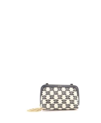 Zip Around Chain Clutch Triomphe Canvas
