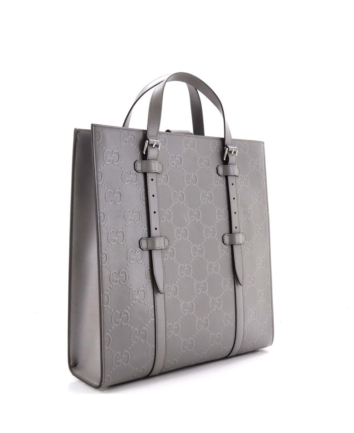 Medium Tote Bag GG Embossed Perforated Leather