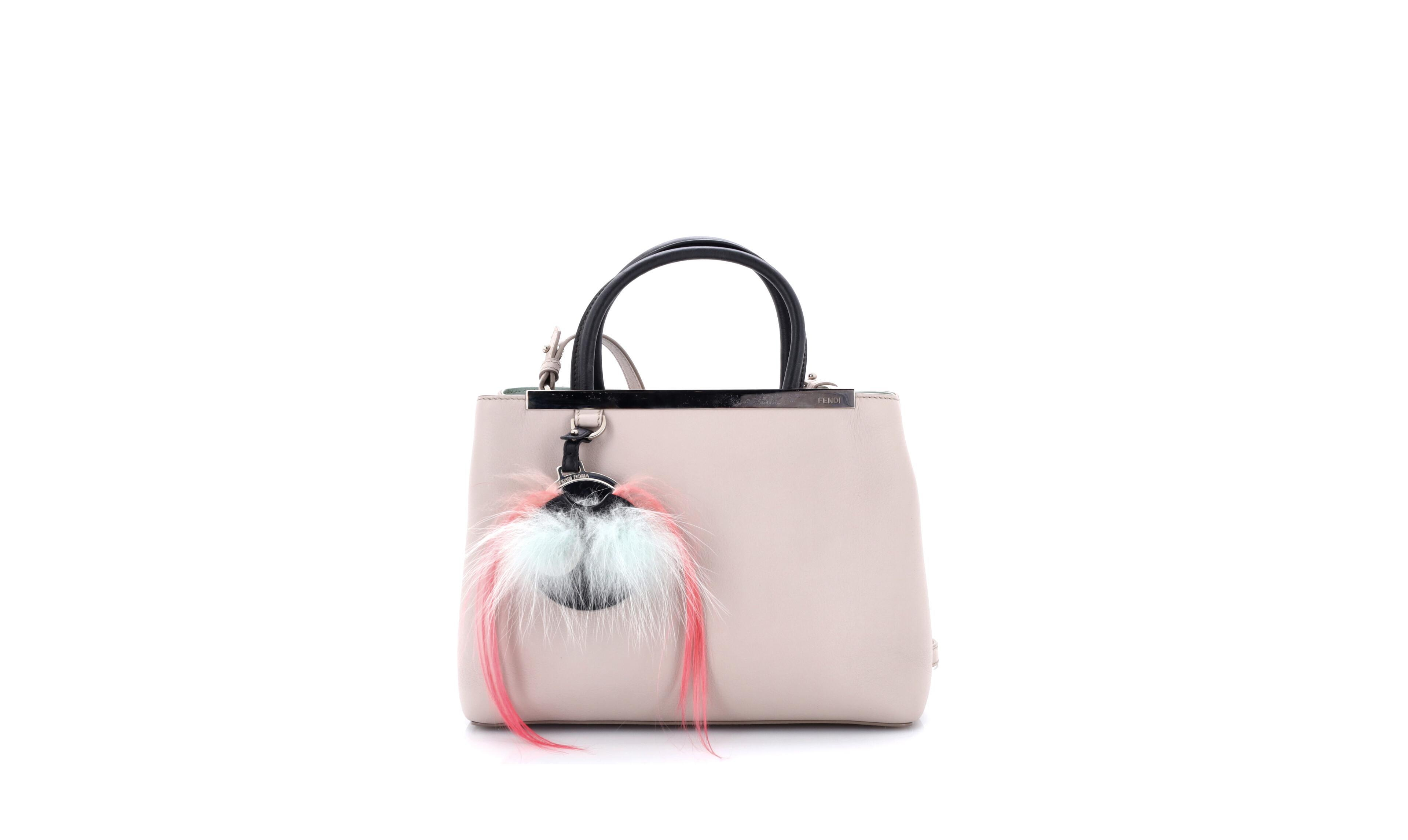 Pre-Owned Fendi Petite 2Jours Monster Mirror Bag Leather
