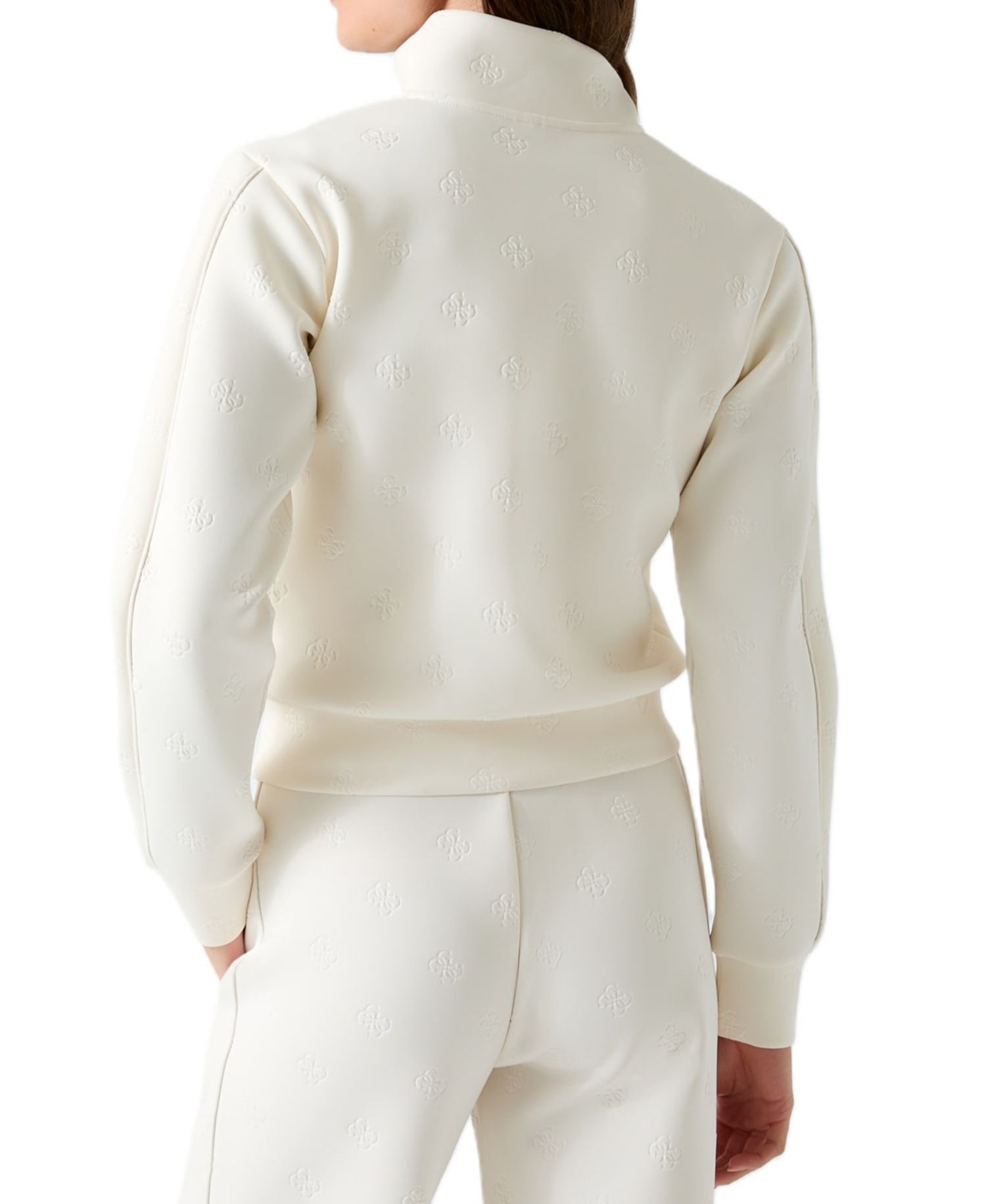 Women's Calista 4G Full Zip Scuba Knit Mock Neck Sweatshirt