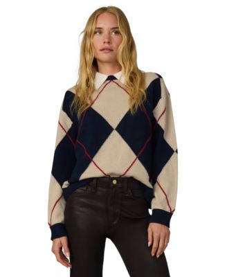 Women's The Jude Argyle Collared Ribbed Sweater