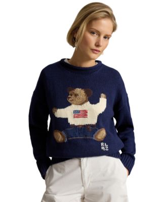Women's Rolled Crewneck Long-Sleeve Sweater