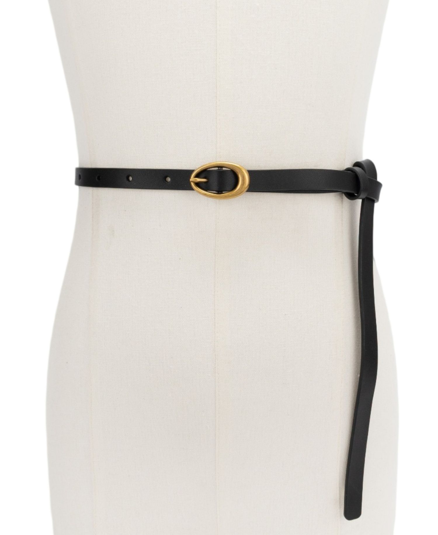 MICHAEL Oval Buckle Leather Reversible Belt