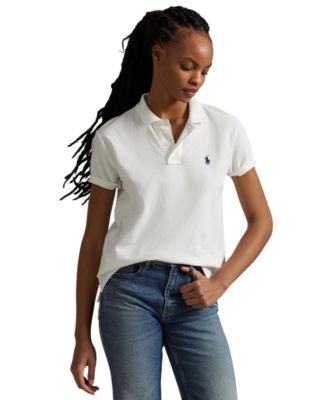 Women's Classic-Fit Mesh Polo Shirt