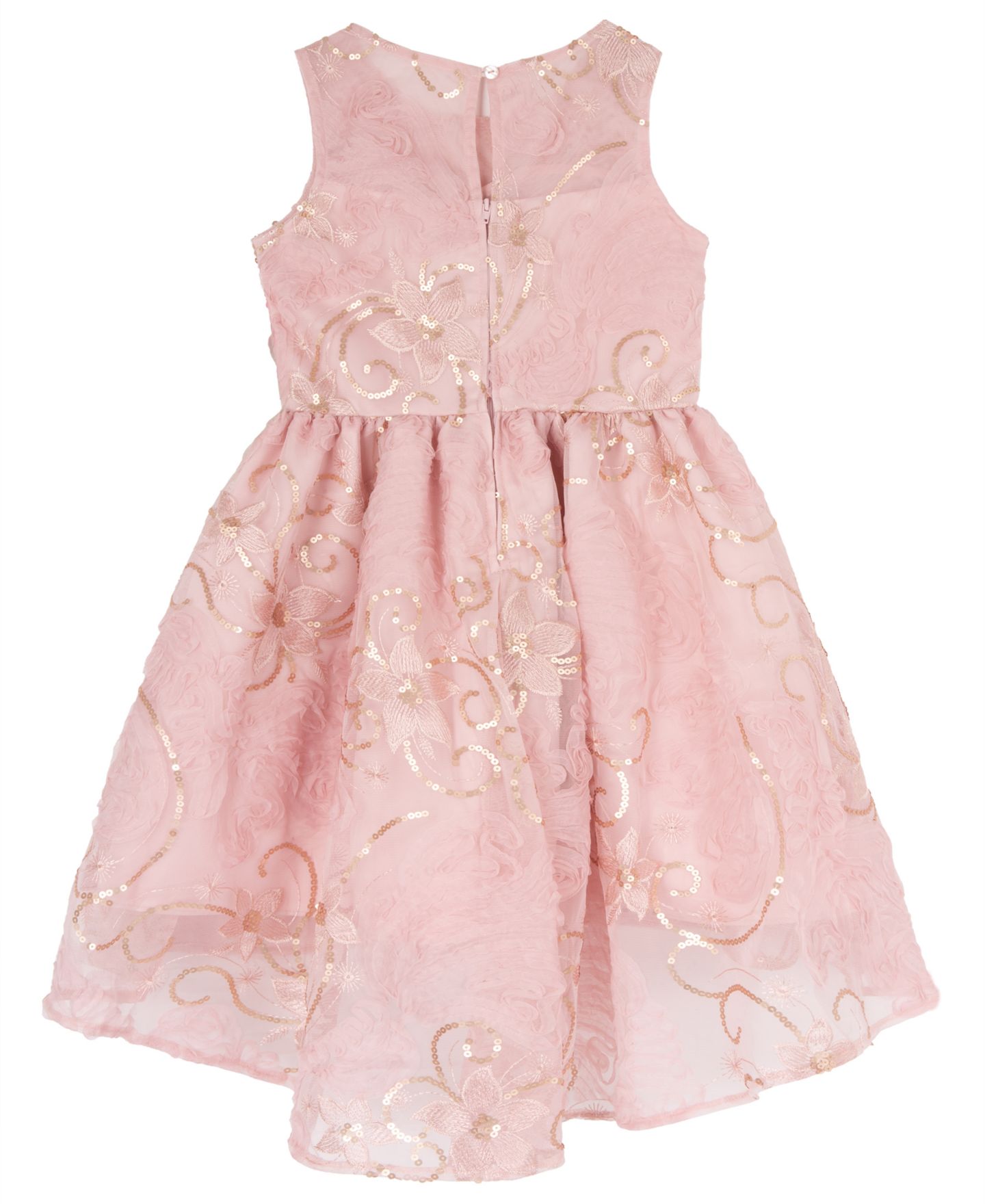 Платье Rare Editions Round Neck Sleeveless Dress для девочек, цвет: Розовый — фото 2