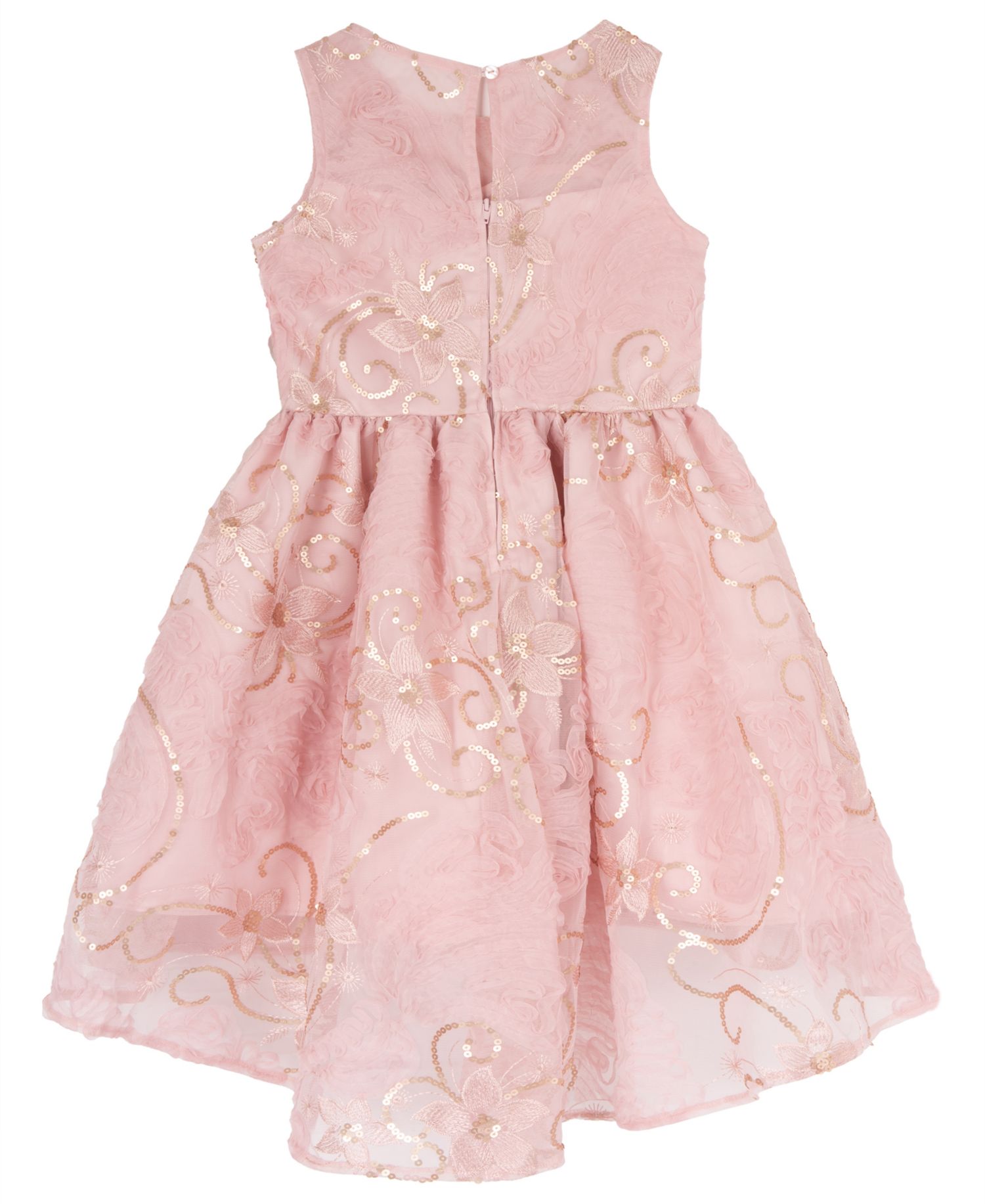 Girls' 7-16 Round Neck Sleeveless Dress