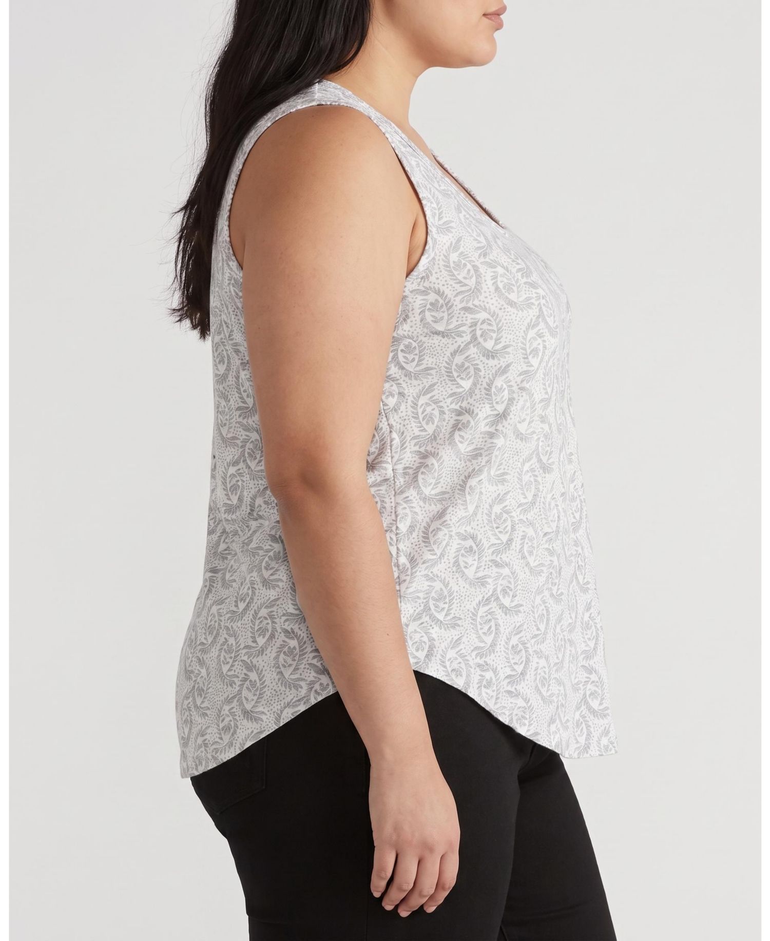 Plus Size Light-As-Air Lightweight Crewneck Sleeveless Tank