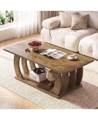 Rustic End Table,Wooden Side Table with Sturdy Base, Farmhouse Narrow Nightstand with Storage Shelf