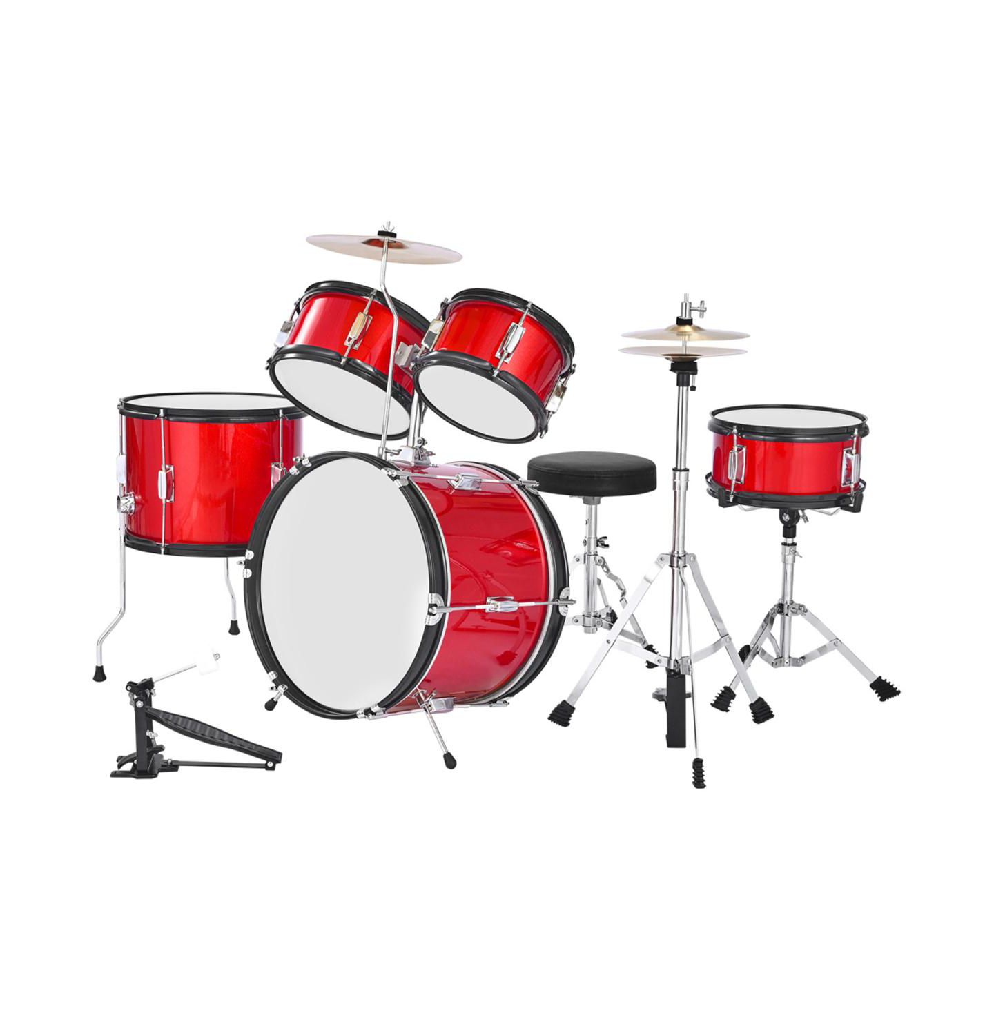 Детские игрушки YOBTOP Kids Adjustable 5-Piece Drum Set, Ages 6+, цвет: Красный — фото 9