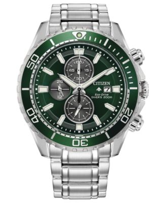Eco-Drive Men's Chronograph Promaster Dive Stainless Steel Bracelet Watch 45mm