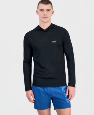 BOSS by Men's Long-Sleeve Hooded Rashguard