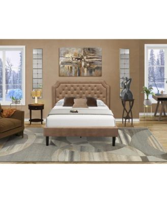 GB28F-1HI0M 2-Piece Full Bed Set with a Bed and Antique Mahogany Modern Nightstand - Faux Leather