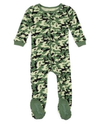 Baby Boys 0M -24M One-Piece Printed Cotton Long Sleeve Footed Pajamas