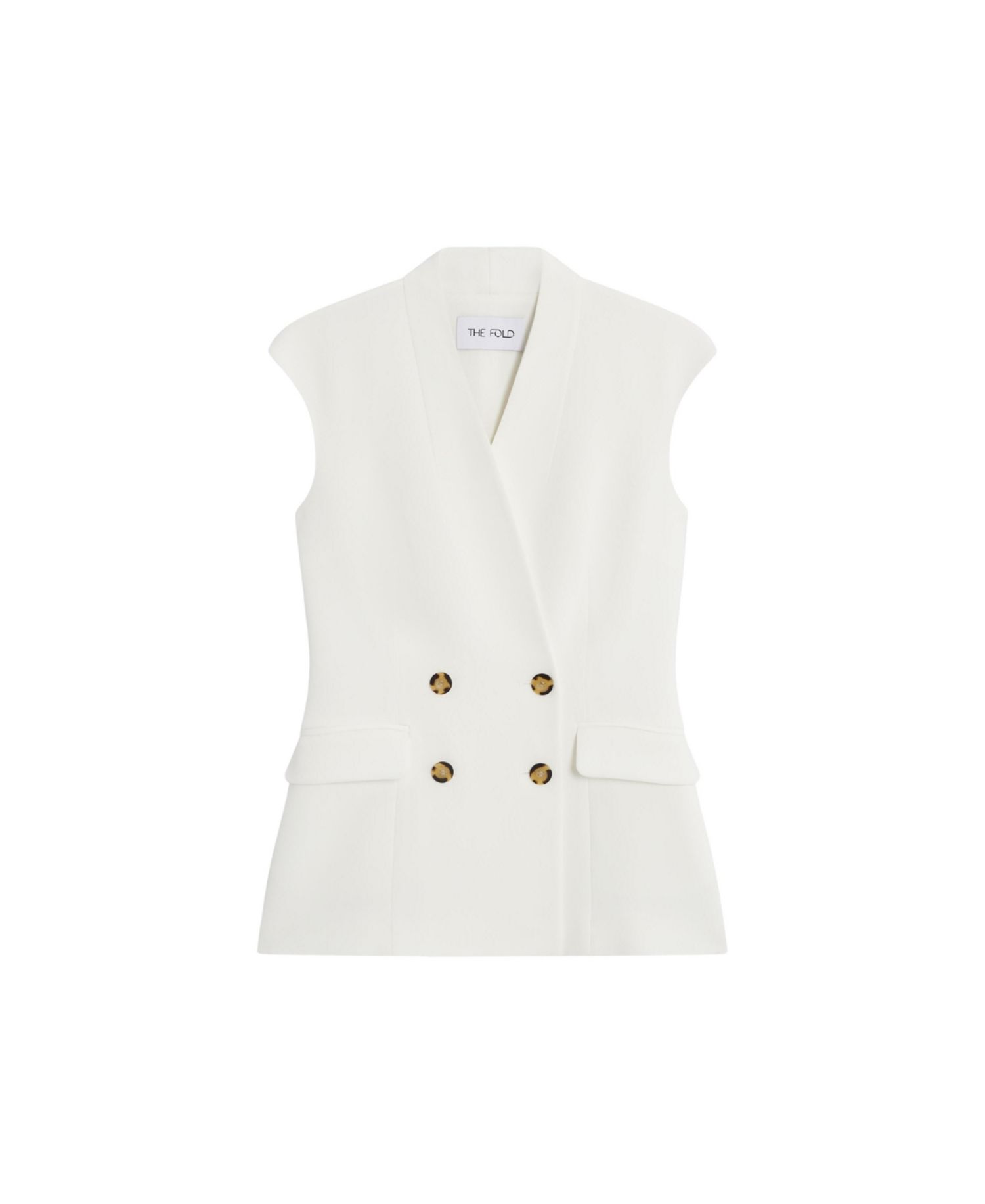 Women's Nera Double-Breasted Sleeveless V-Neck Waistcoat